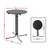 Gardeon Outdoor Bar Table Round Folding Desk Top 109cm Patio Furniture Black