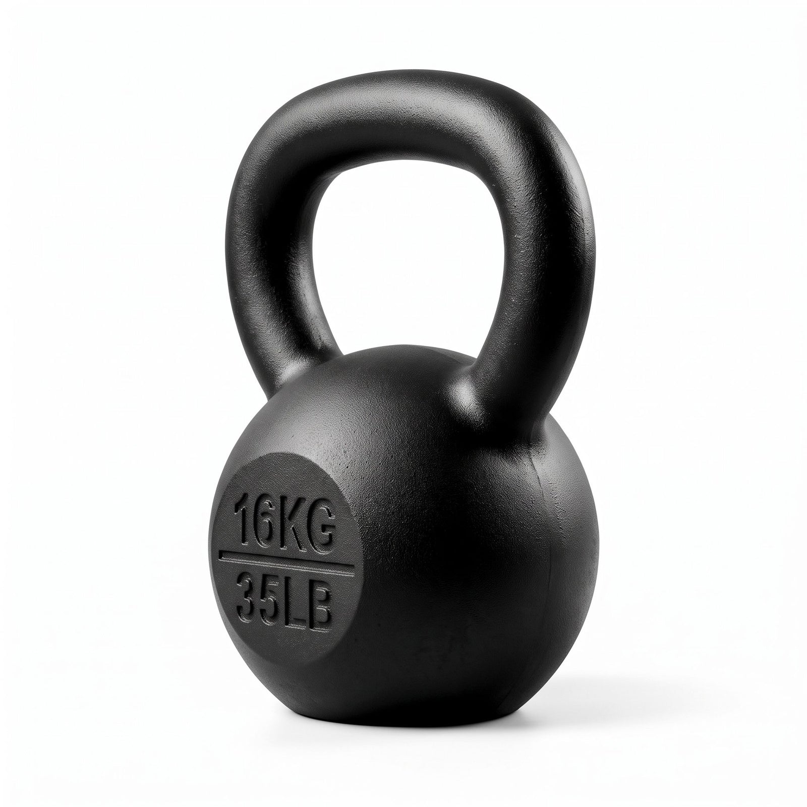 Everfit 16kg Cast Iron Kettlebell Powder Coating Flat Bottom Home Gym
