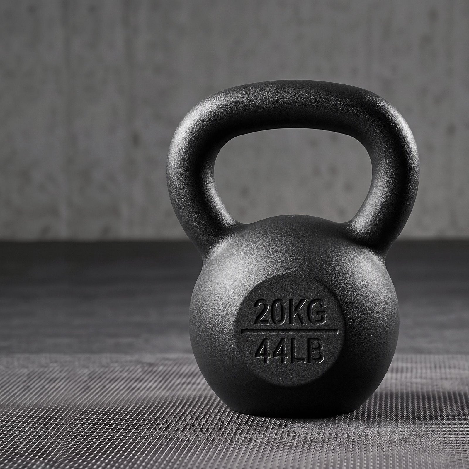 Everfit 20kg Cast Iron Kettlebell Powder Coating Flat Bottom Home Gym