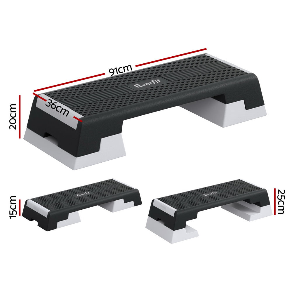 Everfit 3 Level Aerobic Step Adjustable Stepper for Home Workouts