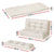Artiss Floor Lounge Sofa Bed 2 Seater Pillow Leather White