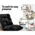 Artiss 2X Lounge Sofa Bed Flannel Fabric Black