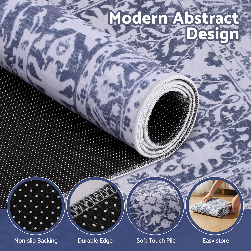 Artiss Floor Rug 240X340cm Soft Velvet Washable Modern Area Rug Floor Carpet Mat