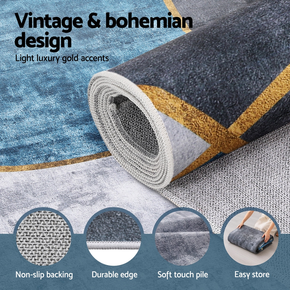 Artiss Washable Floor Rug 240X340cm Large Geometric Area Rug Modern Floor Carpet