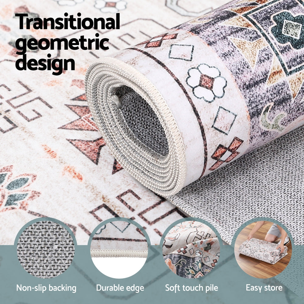 Artiss Washable Floor Rug 200x290cm Large Area Rug Modern Living Room Carpet