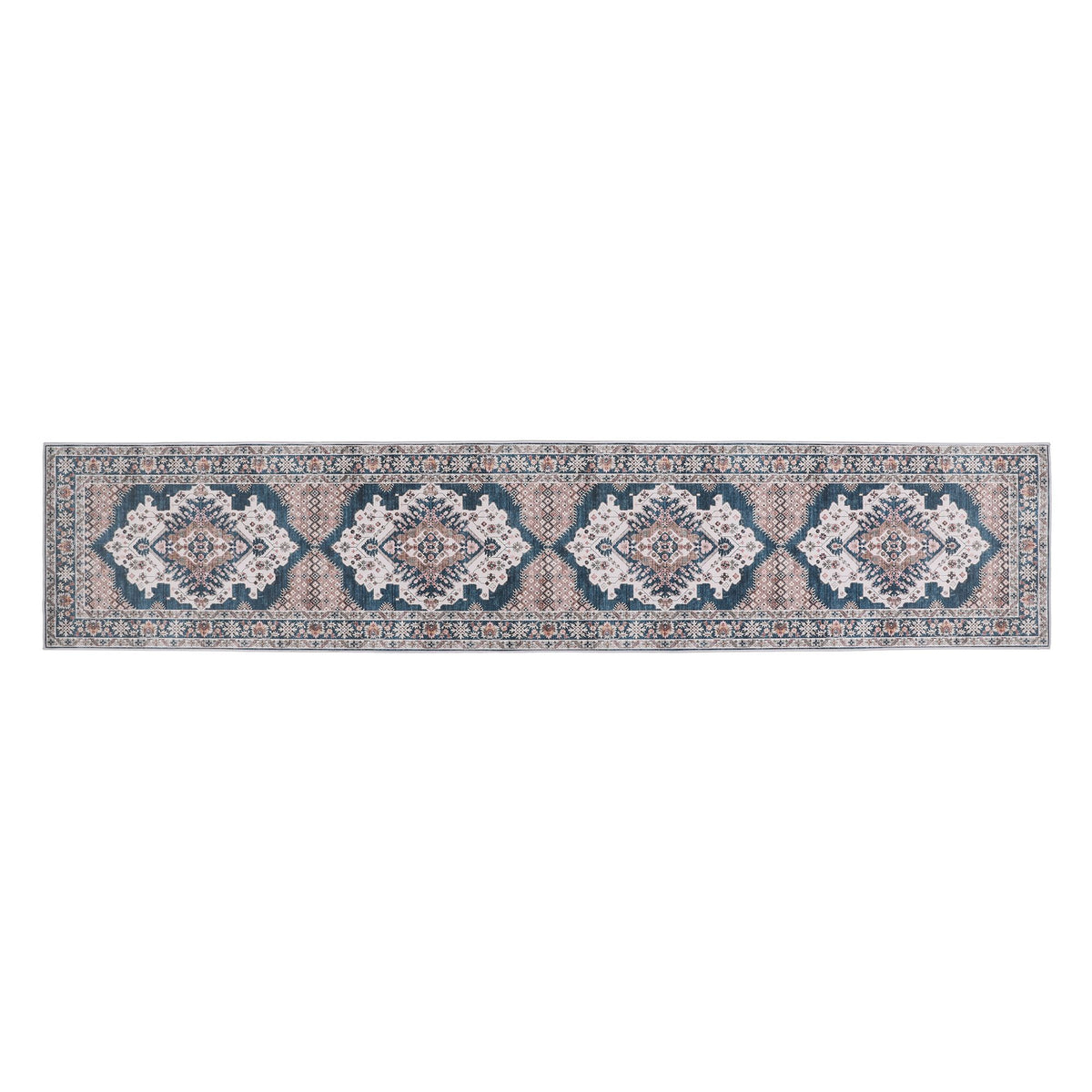 Artiss 60 x 300 cm Washable Runner Area Rug No Hard Glue Quilt-Like Soft for Home Decor, 0.5cm Ultra-Thin Pet Friendly Bohemian Medallion Bedroom Carpet