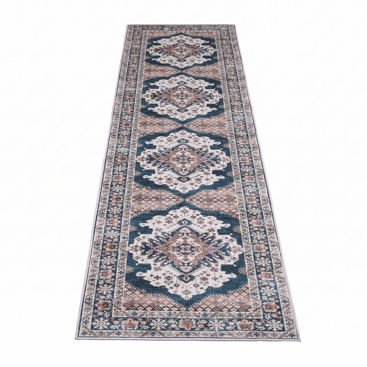 Artiss 60 x 300 cm Washable Runner Area Rug No Hard Glue Quilt-Like Soft for Home Decor, 0.5cm Ultra-Thin Pet Friendly Bohemian Medallion Bedroom Carpet