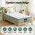 Giselle 25cm Memory Foam Mattress Dual Layer Zipper Cover Cool Charcoal Foam Mattresses King Single