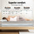 Giselle Bedding Cool Gel Memory Foam Mattress Charcoal 7-Zone Washable Bamboo Cover 15cm Single