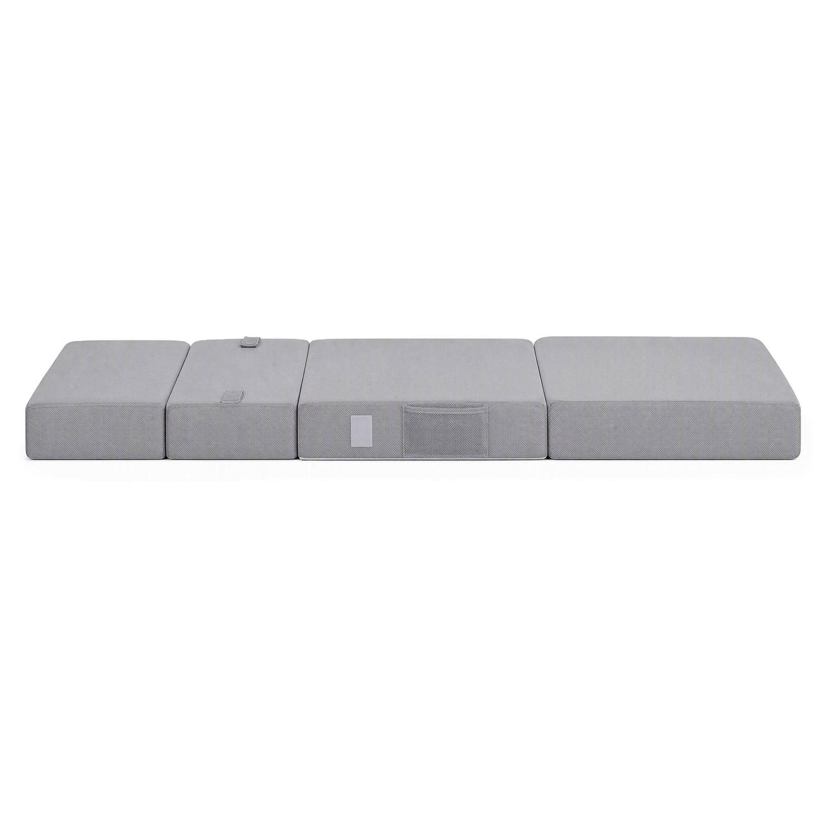 Giselle Folding Mattress Single 15cm Foldable 4-Fold Foam Chair Bed Storage Bag