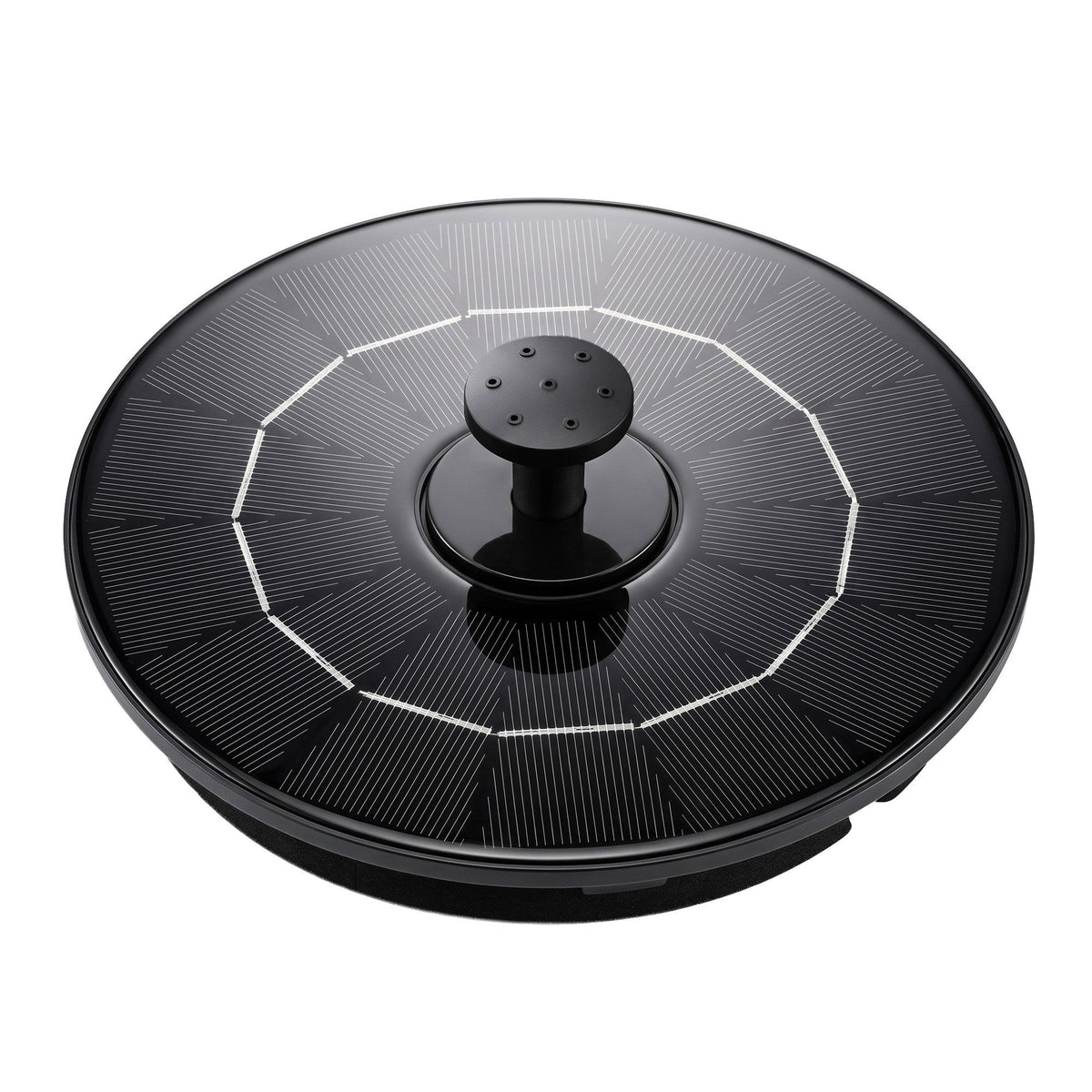 Gardeon Solar Fountain Pump Bird Bath Water Feature 17cm 165L/h Flow Black