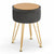 Artiss Ottoman Storage Foot Stool Vanity Velvet Round Grey