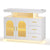 Artiss Buffet Sideboard Cabinet LED Clear Door Kitchen Storage Drawers White