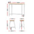 Artiss Bar Table and Stools Set Dining Desk Solid Wood Kitchen Chairs Cafe Pub
