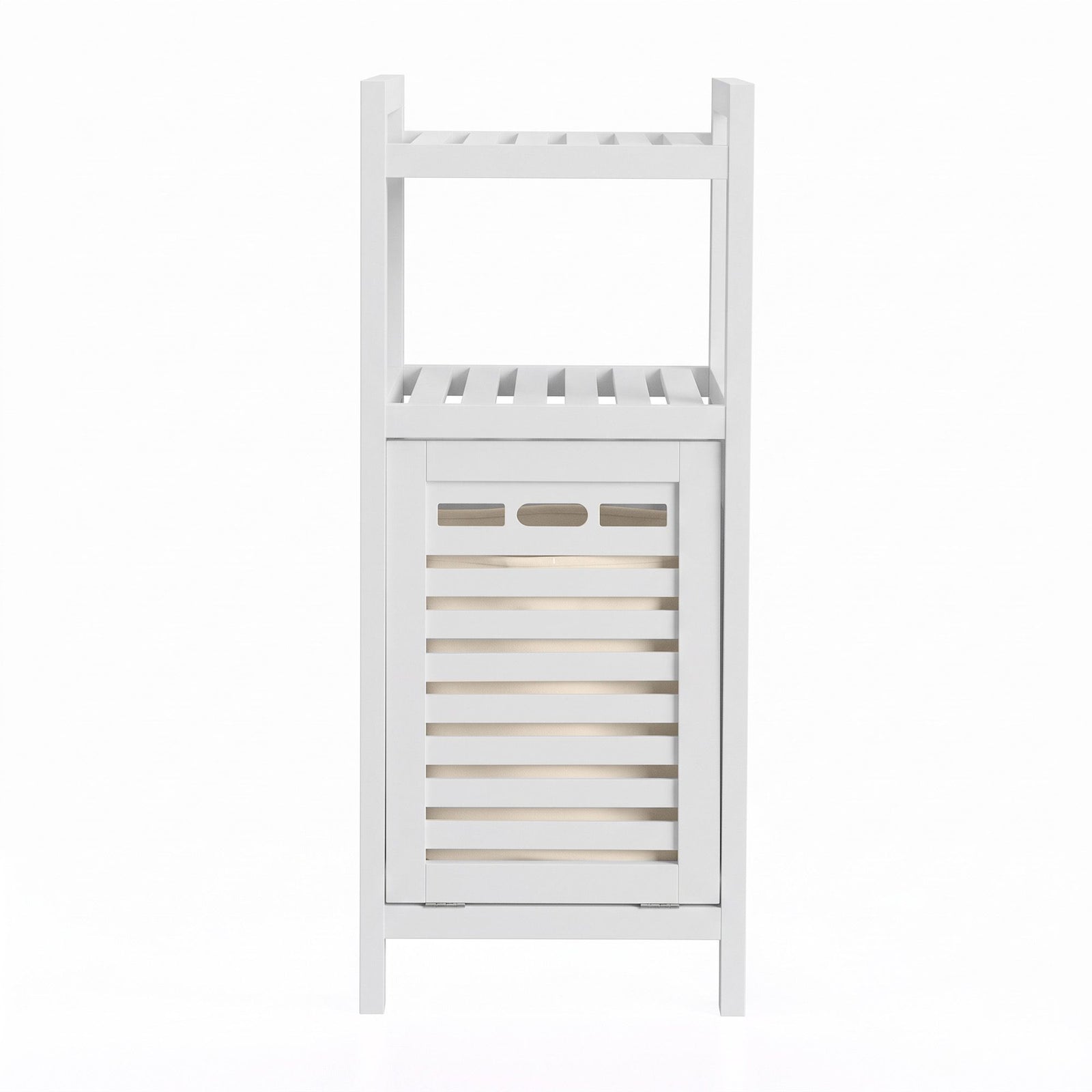 Artiss Bathroom Storage Cabinet Tilt Out Laundry Hamper Tall Organiser White