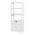Artiss Bathroom Floor Storage Cabinet with 2 Drawers 3 Open Shelves 2 Doors White