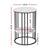 Artiss Coffee Table 2-Tier Round Marble Effect