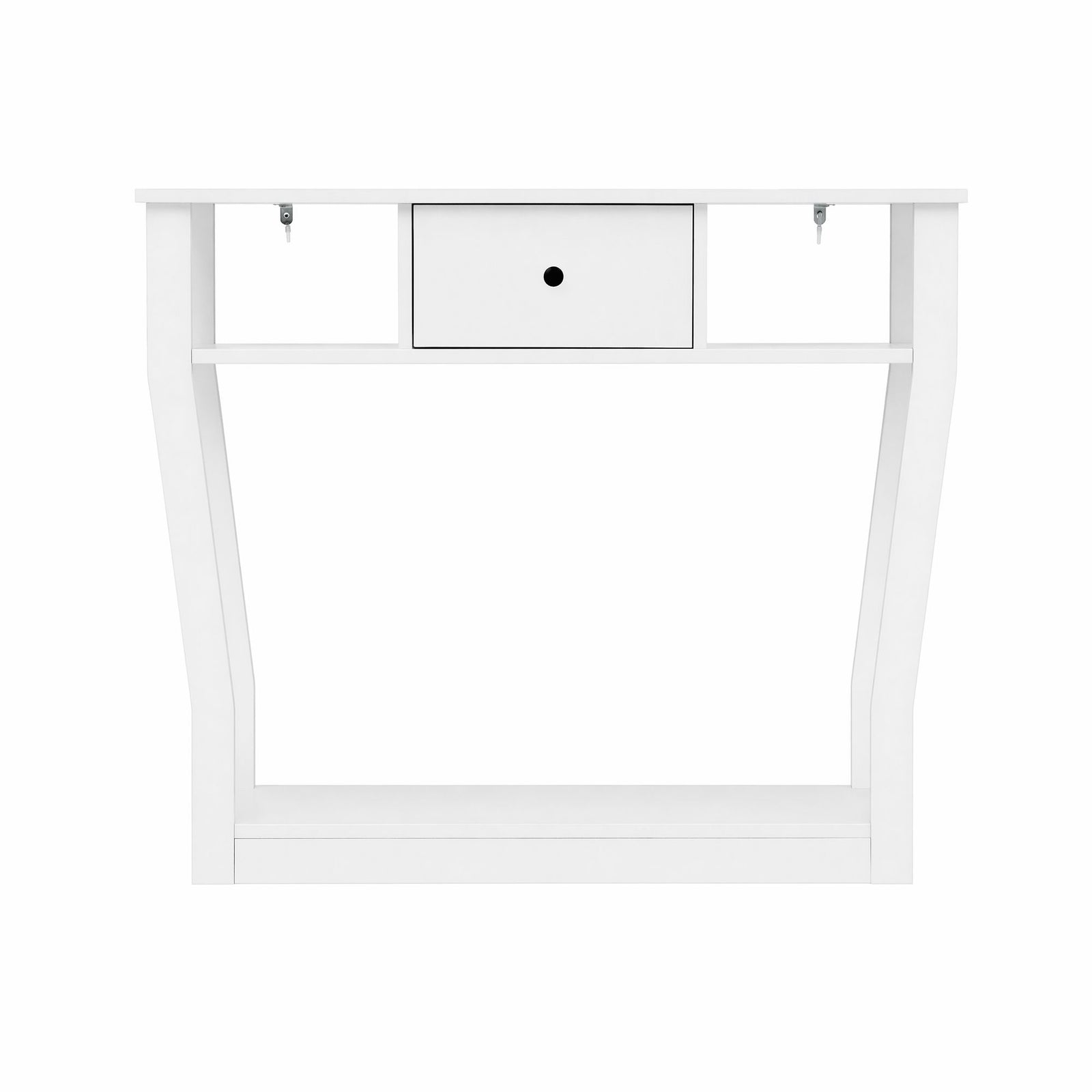 Artiss Console Table Entryway Hallway Sofa Side Table Drawer Shelf 100CM White