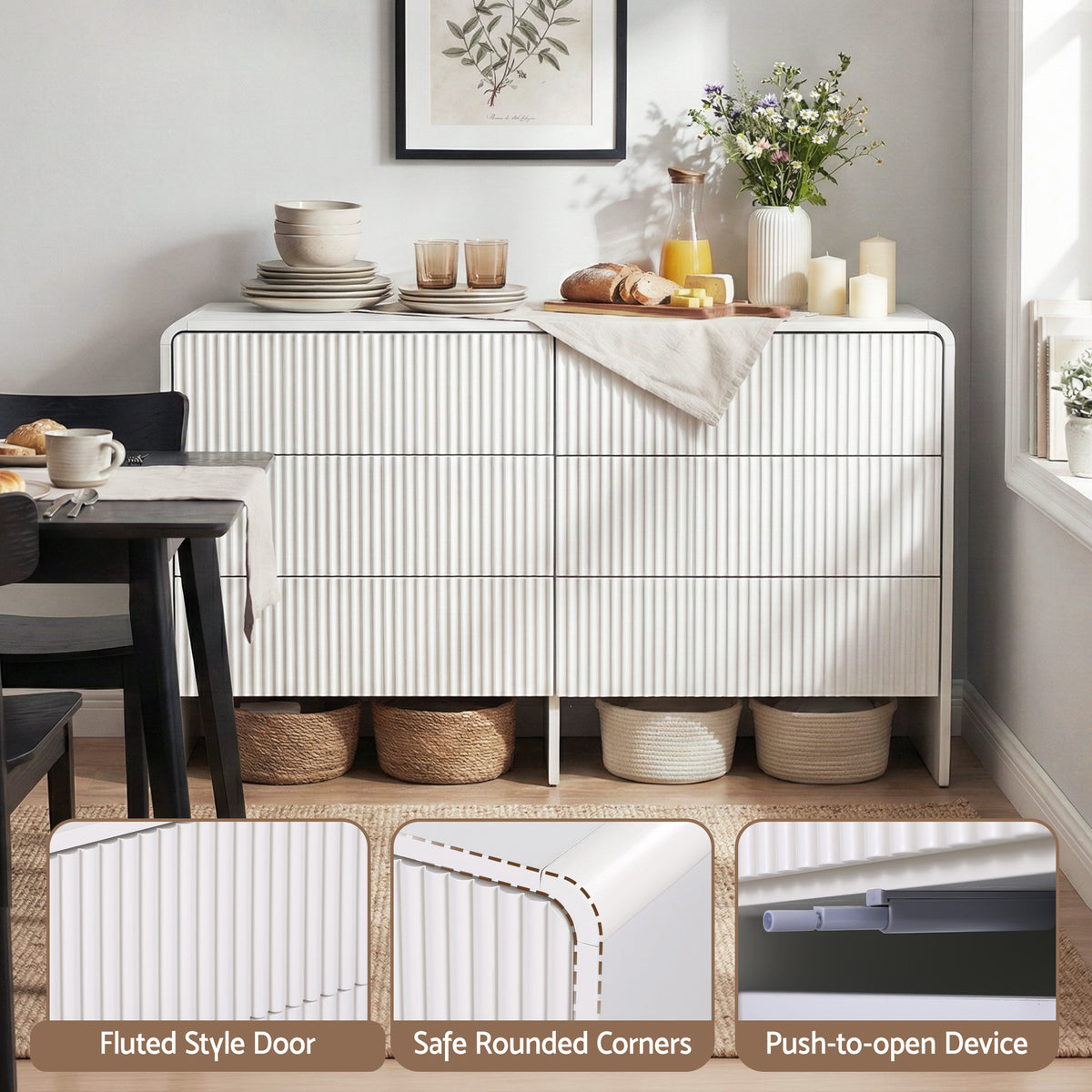 Artiss 6 Chest of Drawers Dresser Cabinet White