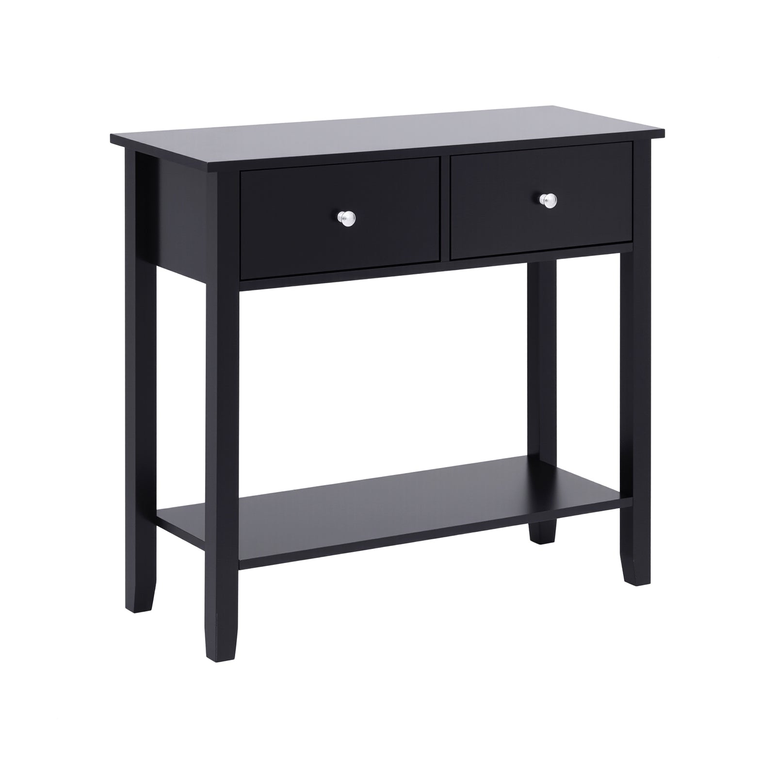 Artiss Console Table Hallway Sofa Entryway Entrance 2 Drawers 80CM Black