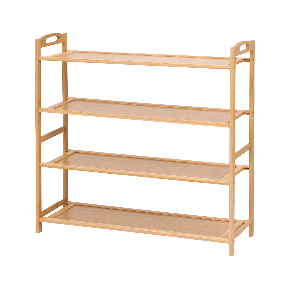 Artiss 4 Tier Shoe Rack Bamboo Storage Organiser Pine