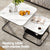 Artiss Nesting Coffee Table Set of 2 Marble Effect