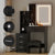 Artiss Dressing Table Vanity Desk Set Stool Led Black