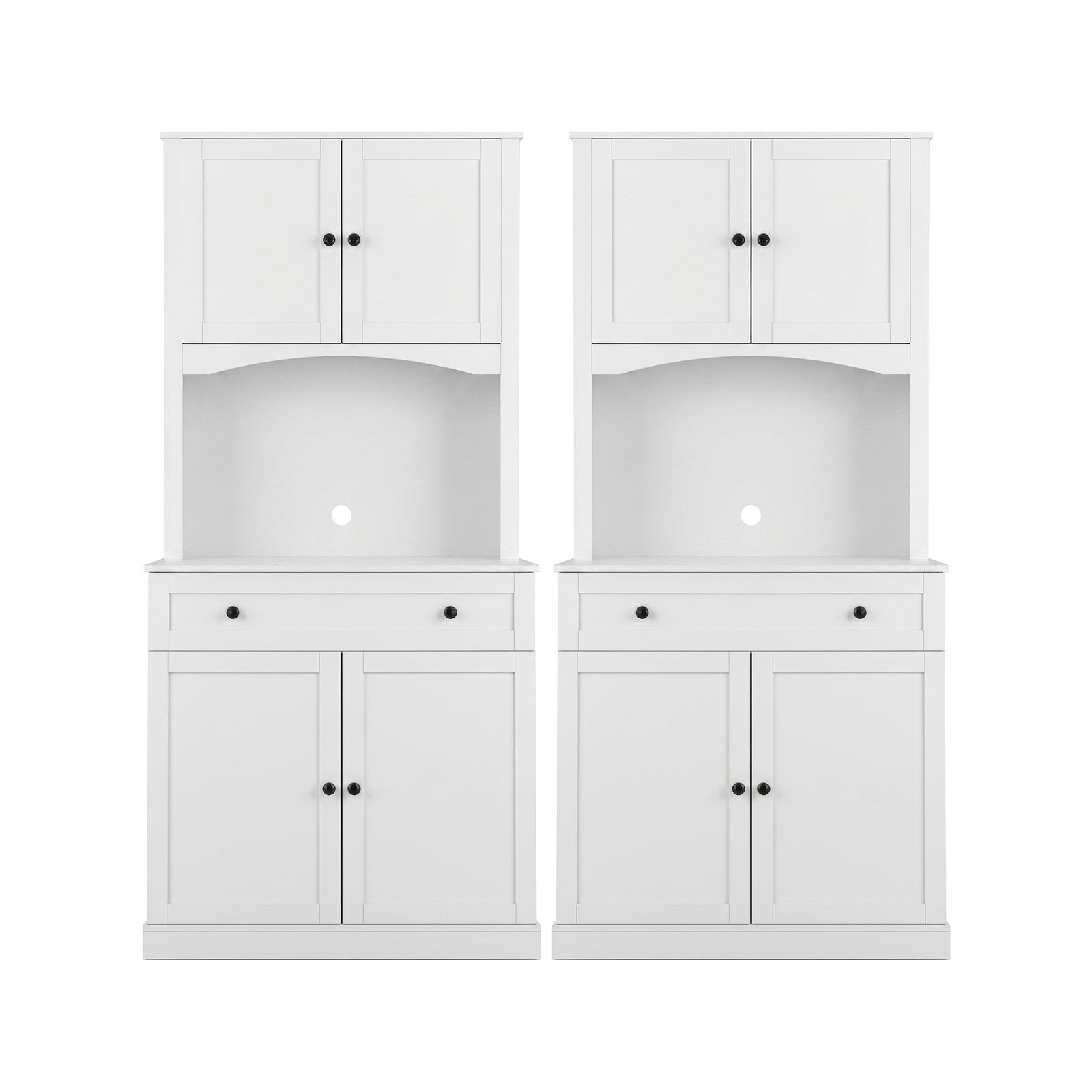 Artiss 2x Buffet Sideboard Hutch Pantry Cabinet Kitchen Storage BEINI White