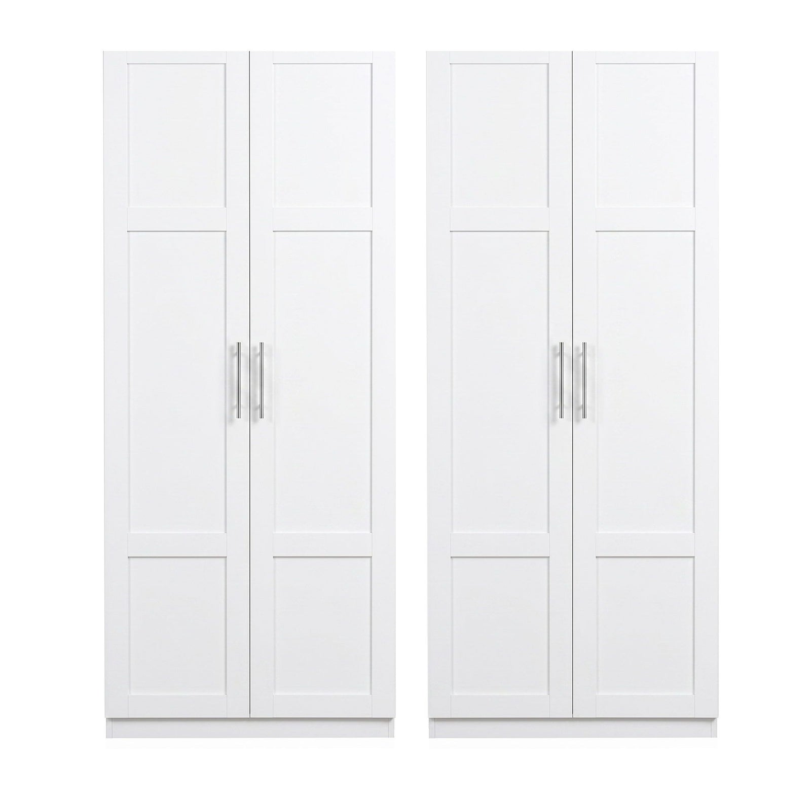 Artiss 2x Buffet Sideboard Cabinet Pantry Hutch Kitchen Storage Organiser White