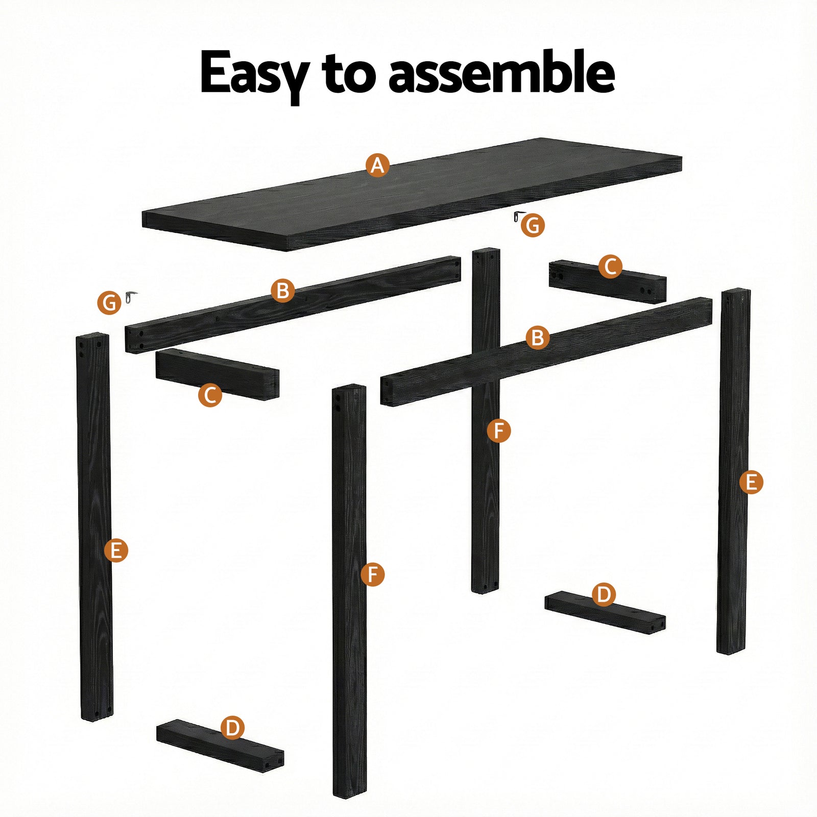 Artiss Console Table 110CM Black