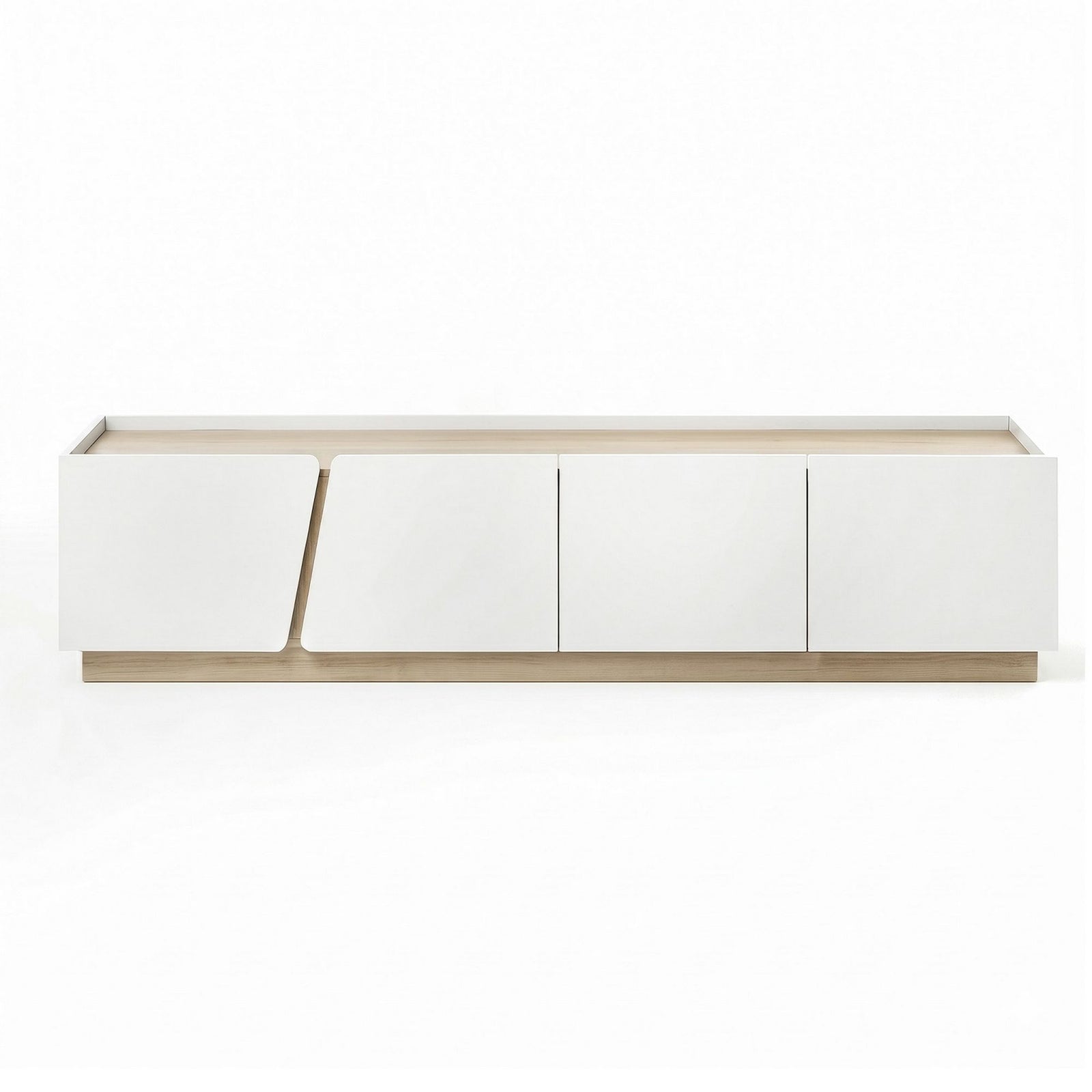 Artiss 180cm TV Unit Storage Cabinet Living Room White & Pine
