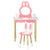 1 Set of Keezi Kids Dressing Table Wooden Bunny Pink