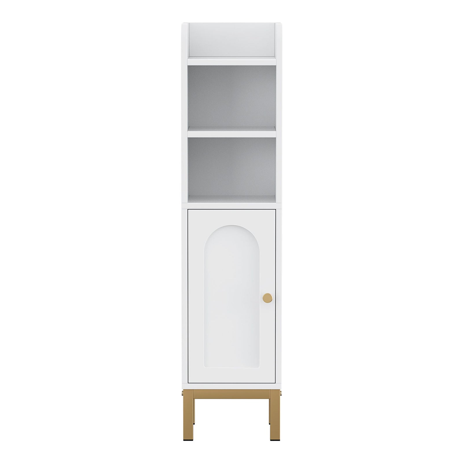 Artiss 2X Bathroom Storage Cabinet Floor Organizer Toilet Corner Adjustable Shelf with Door White