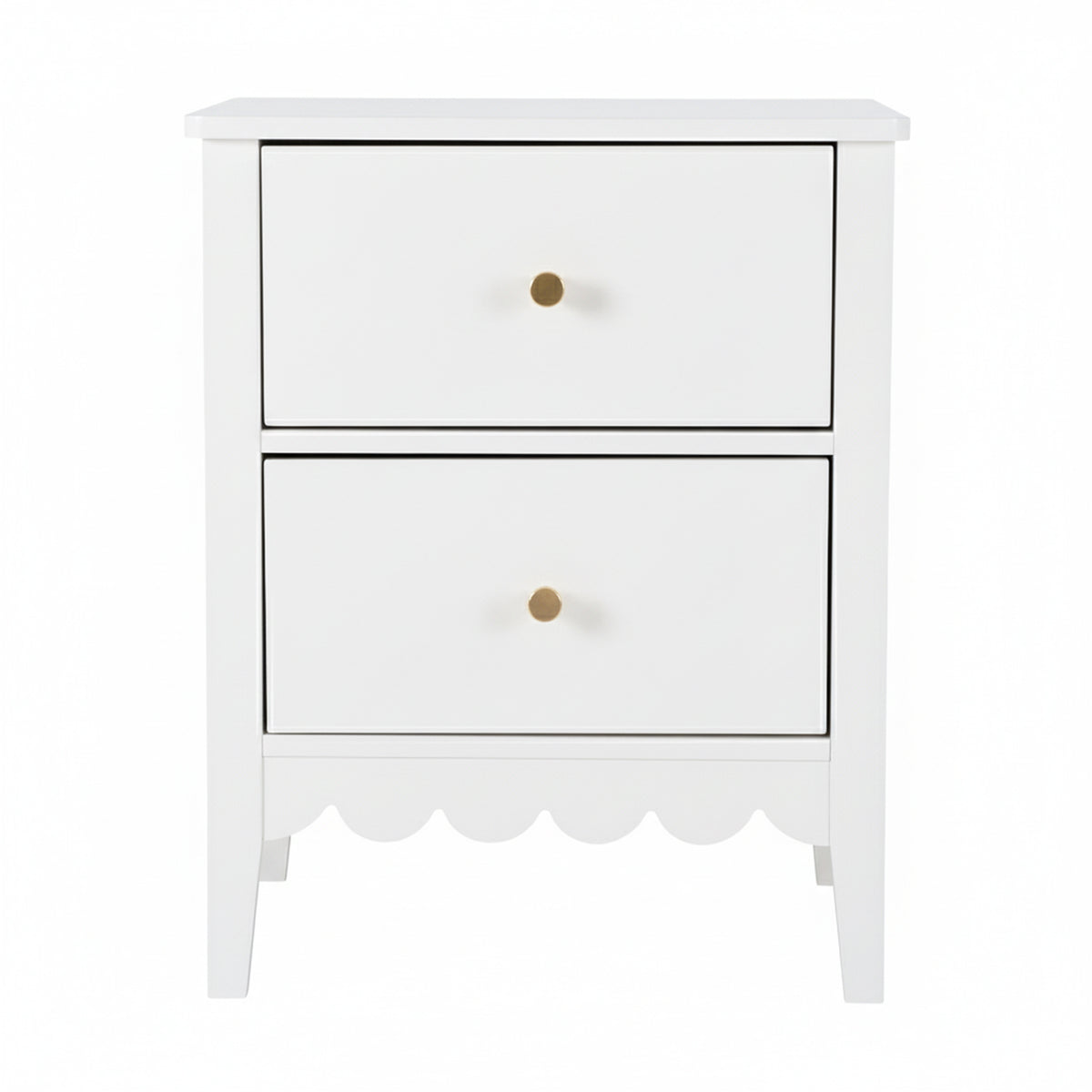 Artiss Bedside Table 2 Drawers Bedroom Storage Nightstand White