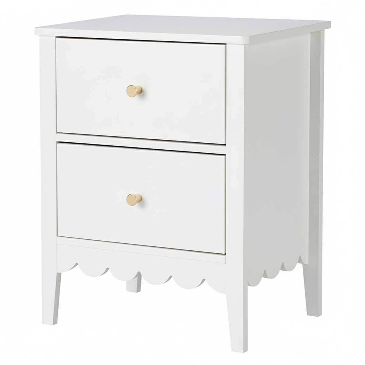 Artiss Bedside Table 2 Drawers Bedroom Storage Nightstand White