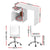 Artiss Computer Desk Office Chair Set PU Leather Home Study Table 100cm White