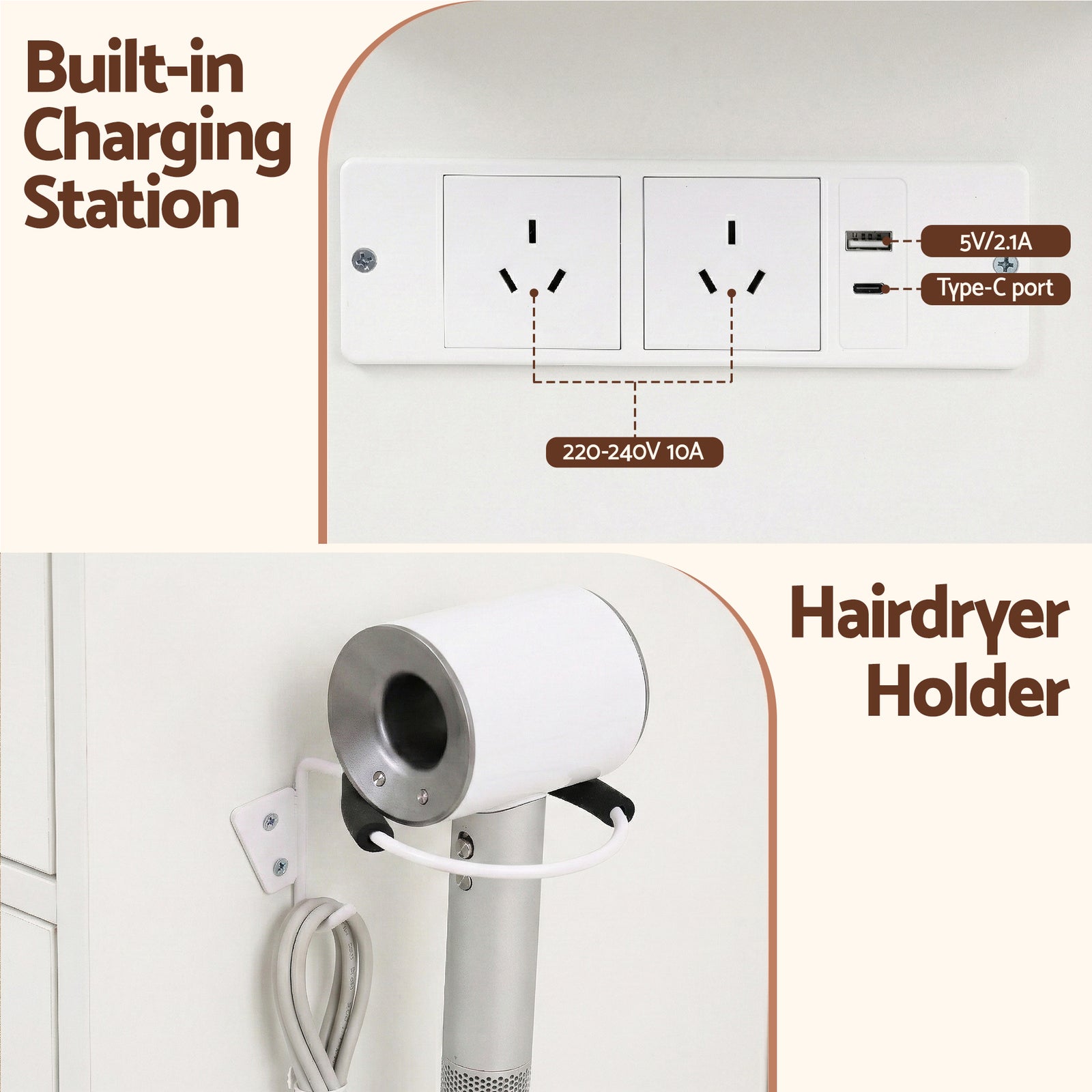 Artiss Dressing Table Vanity Desk Set LED Bulbs RGB Light White