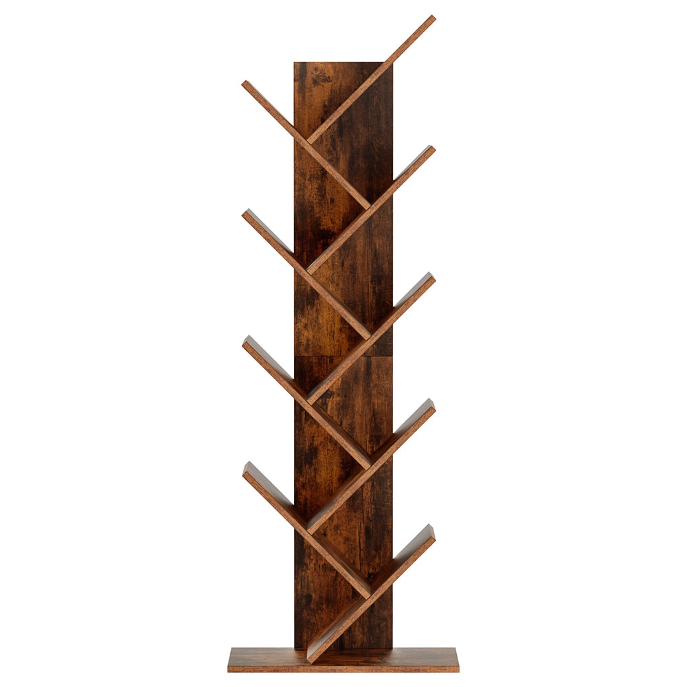 Artiss Tree Bookshelf 9 Tiers Walnut