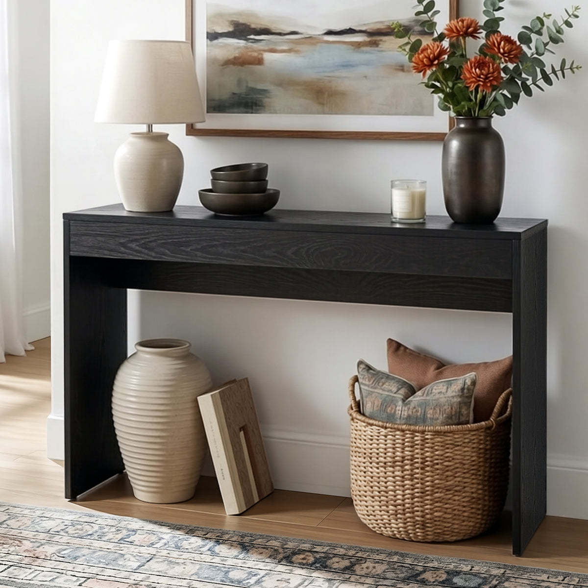 Artiss Console Table Hallway Sofa Entryway Entrance 120CM Black