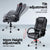 Artiss Computer Desk 120cm Executive Office Chair Set PU Leather High Back Black