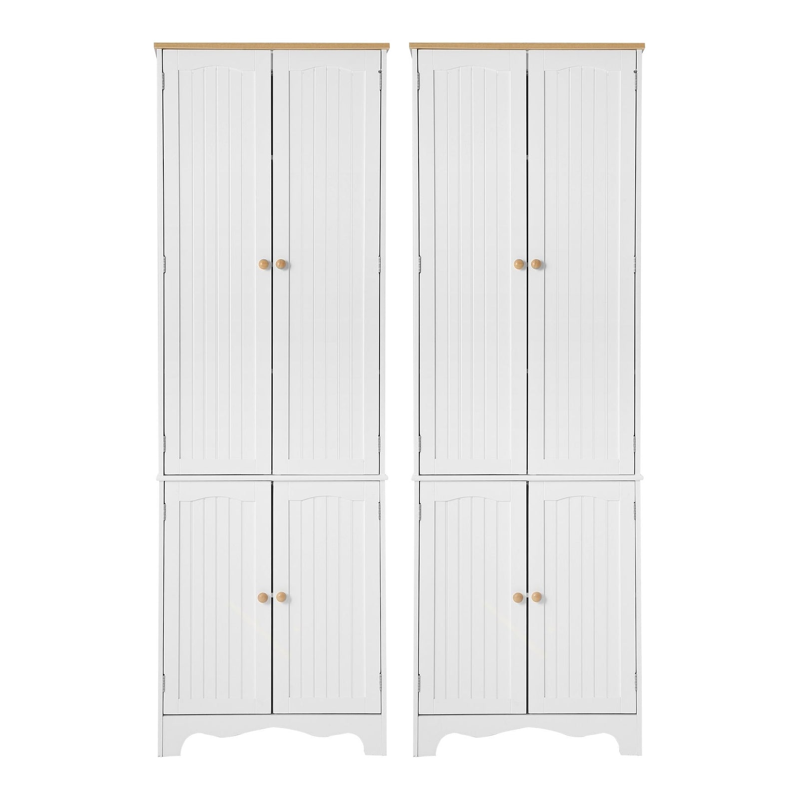 Artiss 2x Buffet Sideboard Pantry Cabinet Cupboard 6-Tiers Storage Shelves BERNE