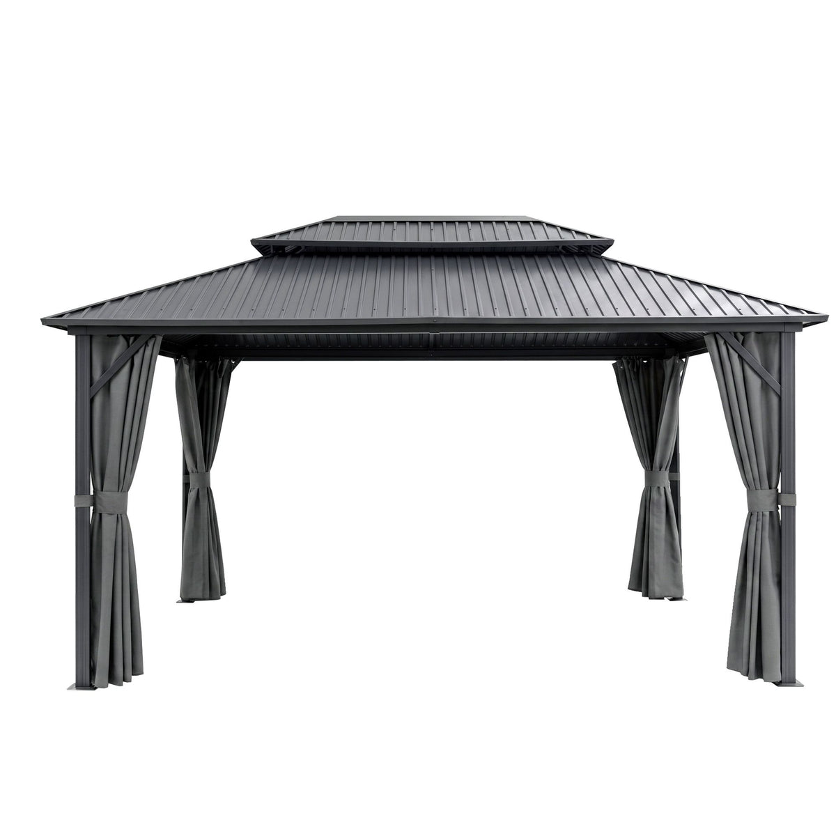 Instahut 3x4.25m Gazebo Hardtop Steel Roof Outdoor Pavilion