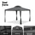 Instahut Gazebo Marquee 3m Outdoor Event Tent Camping Party Mesh Wall Canopy Grey