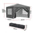 Instahut Gazebo 3x3 Pop Up Marquee Folding Tent Wedding Gazebos Camping Outdoor Shade Canopy Gray