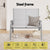 Gardeon Garden Bench Seat Steel Outdoor Patio Park Lounge Backyard Chair Grey