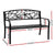 Gardeon Outdoor Bench Seat Garden Steel Outdoor Furniture 3 Seater Park Black