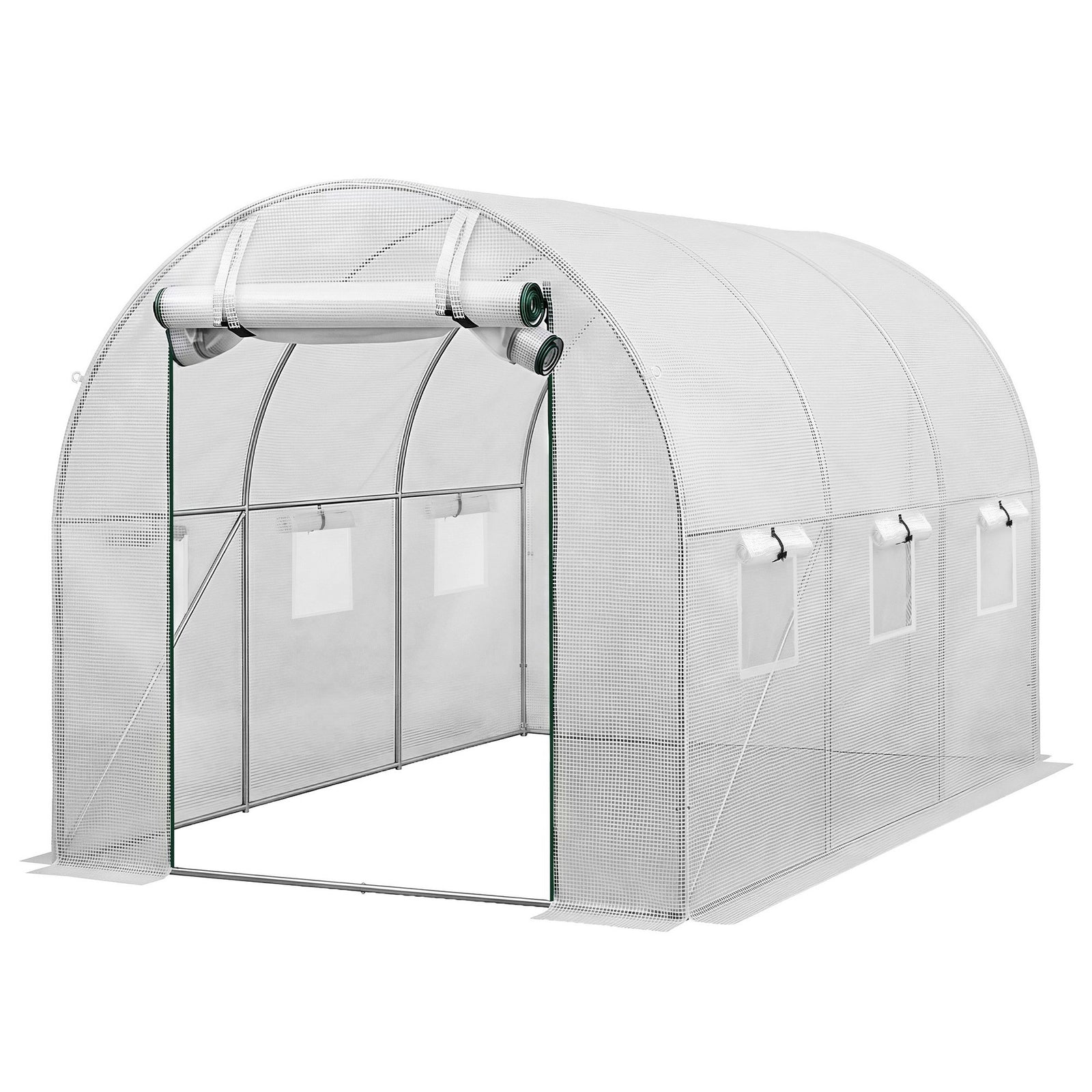 Green Fingers Greenhouse 3x2x2M Walk in Green House White