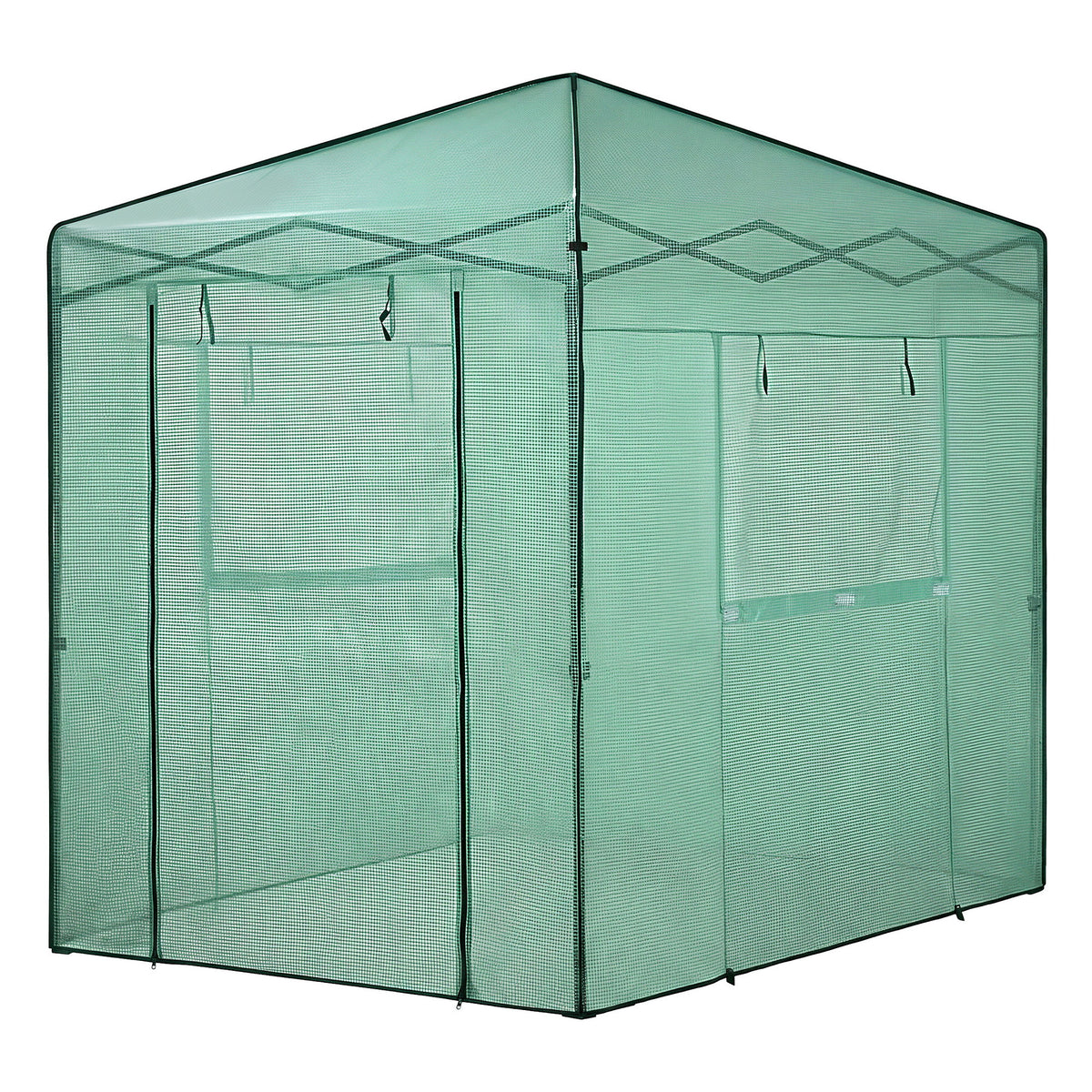 Green Fingers Greenhouse 180x240x240cm Steel Frame PE Cover Outdoor Shelter