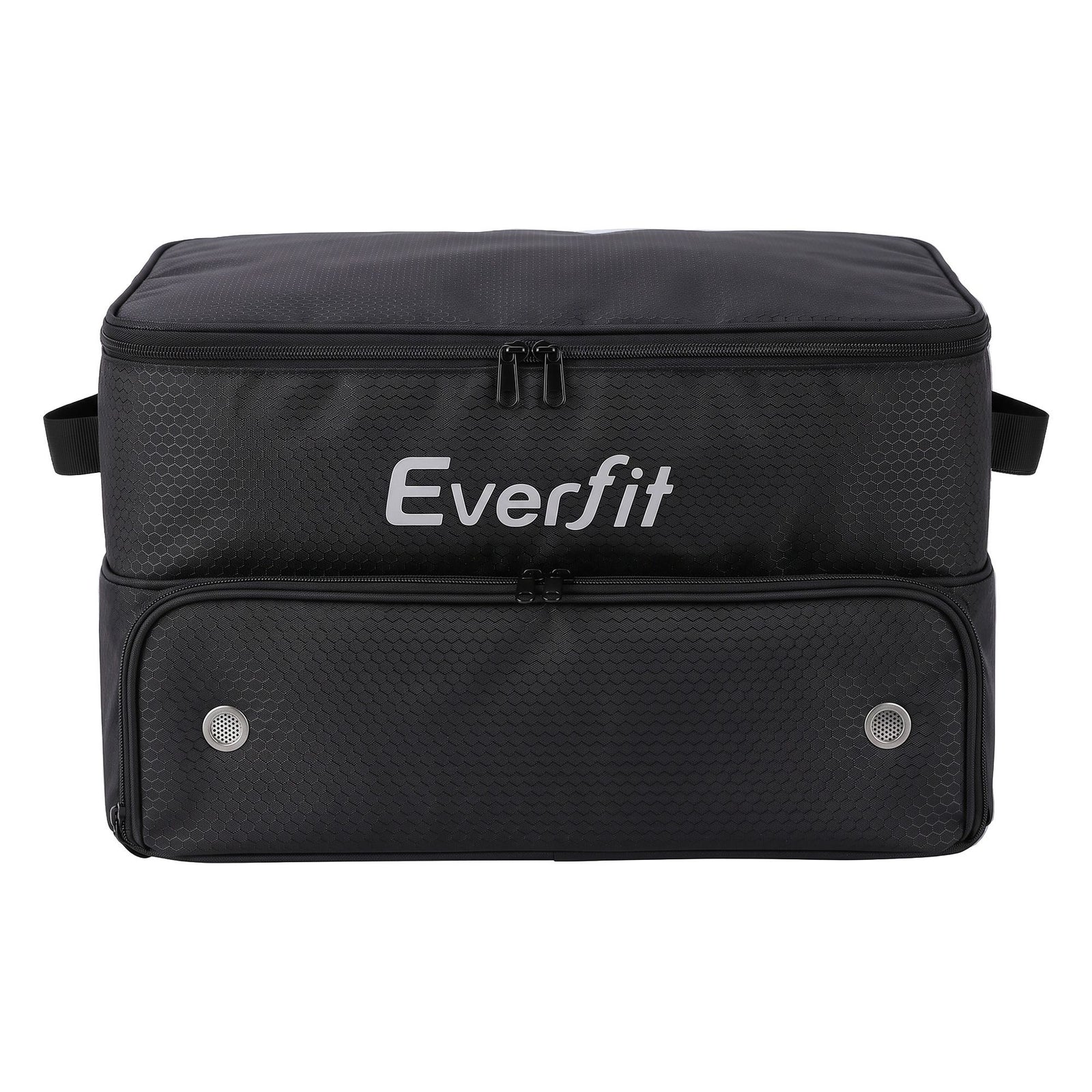 Everfit Golf Trunk Organizer for Car, 2-Tier Golf Storage Bag with Ventilated Shoe Compartment Black