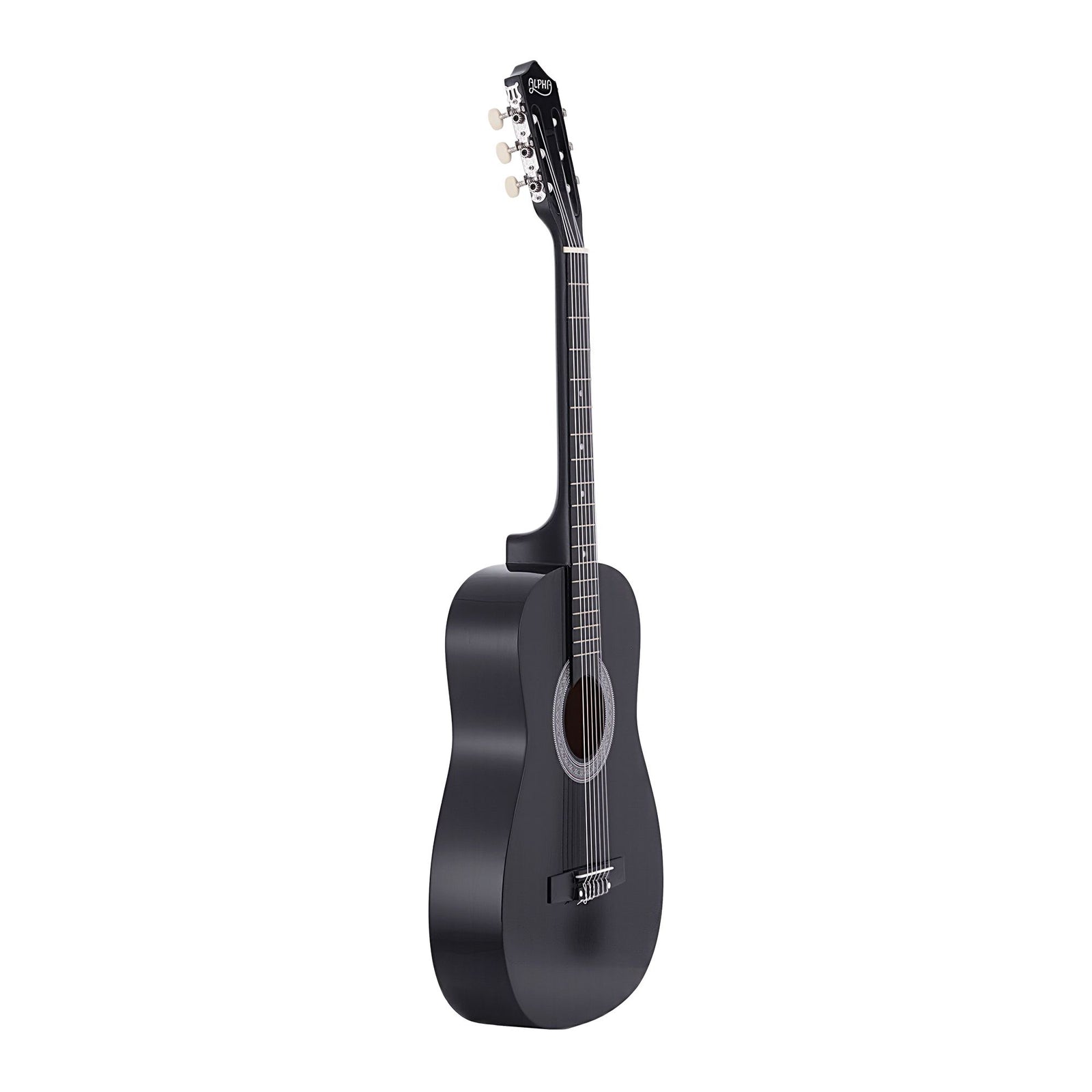 Alpha 38 Inch Acoustic Guitar Full Size Classical Cutaway Nylon String Black
